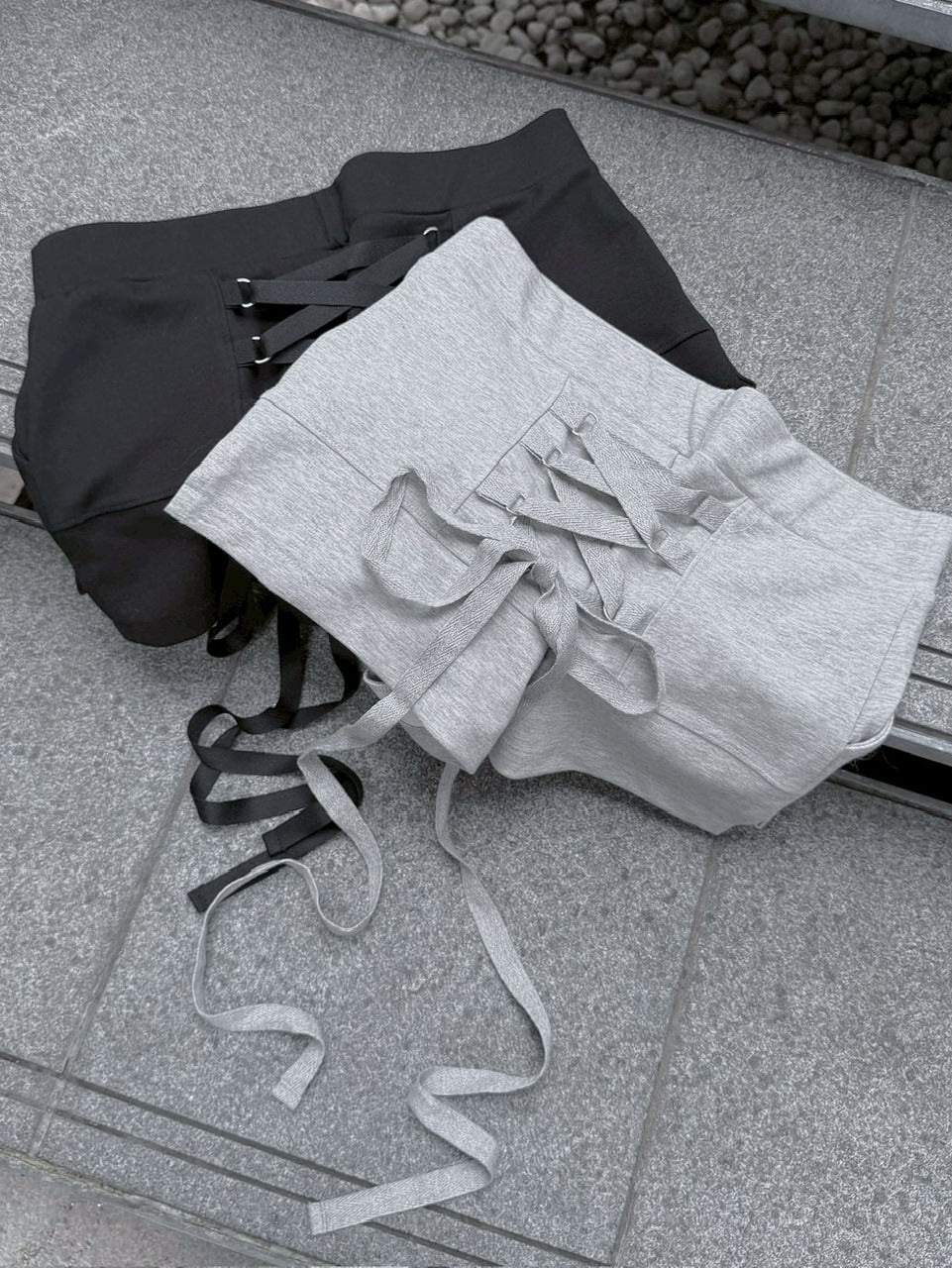 【nmtc +】ribbon shorts / 【エヌエムティーシープラス】リボンショートパンツ (3color)