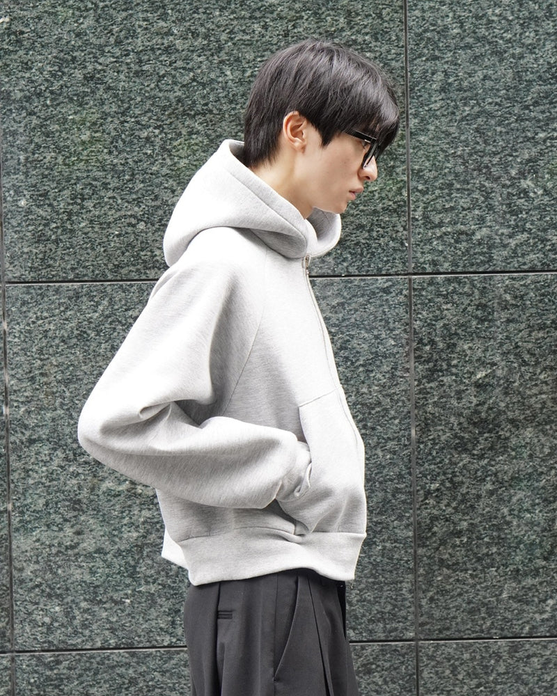 東京店WEB限定受注制【Chikashitsu +】cropped zip hoodie / 【チカシツプラス】クロップドジップフーディー (2color)