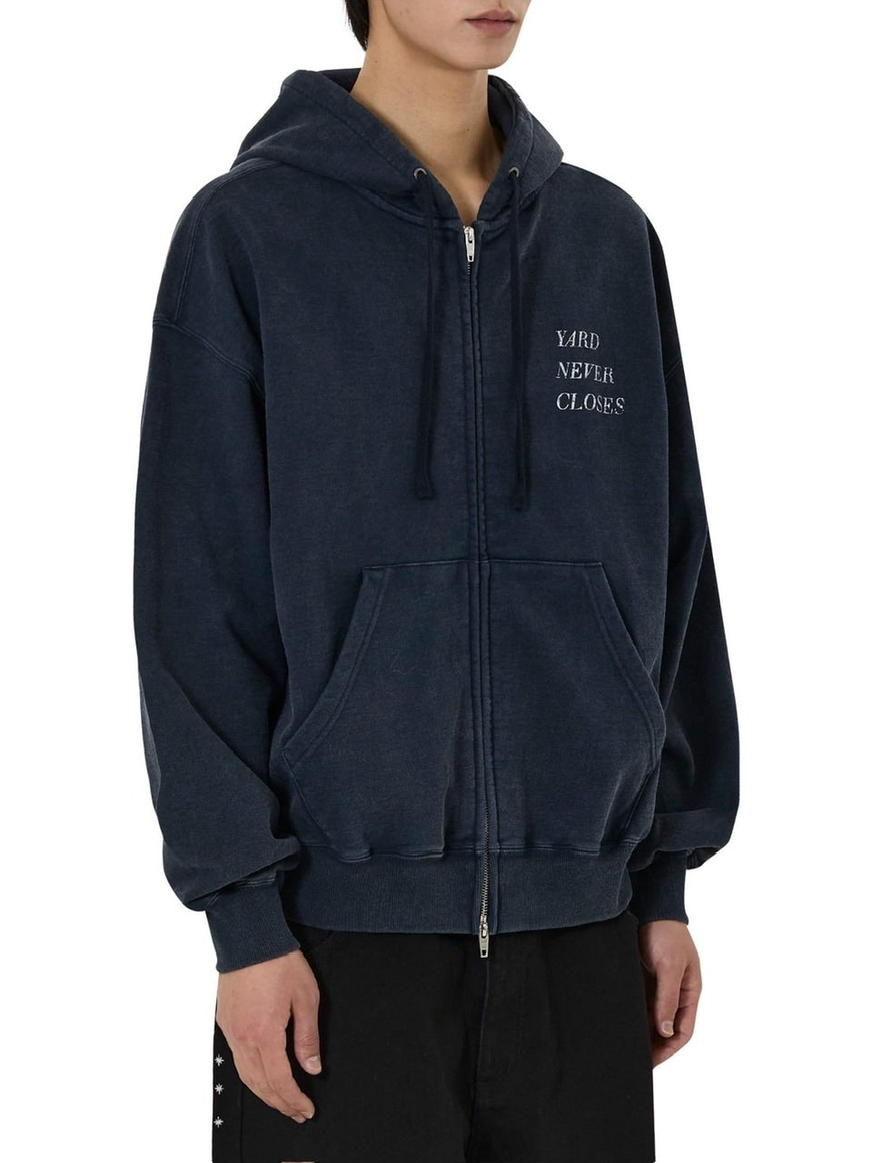 【OY】VINTAGE FADE WASHED HOODIE ZIP UP