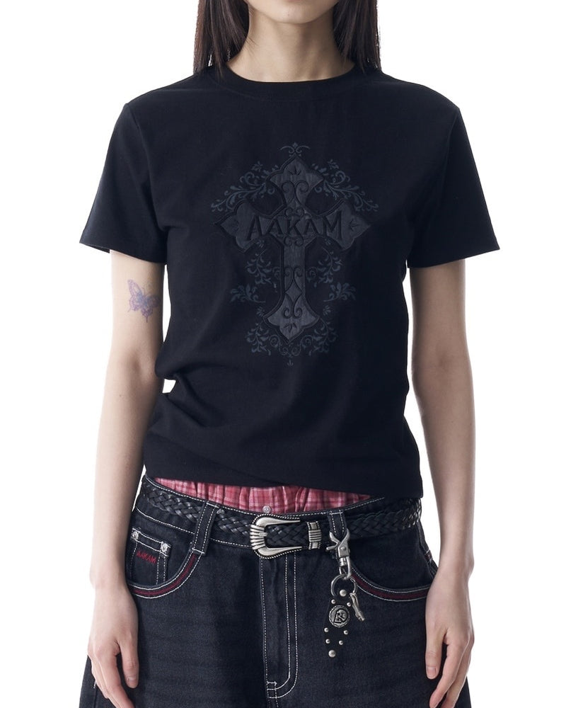 【AAKAM】Studded CROS2 Half Top
