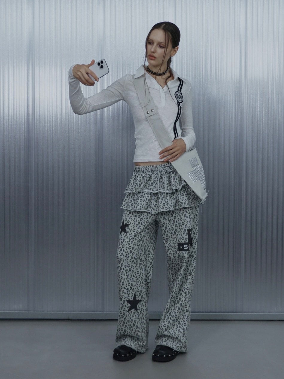 【SETUP‐EXE】WAFFEN LINE COLLAR TEE / 【セットアップエグゼ】ワッフェンラインカラー長袖シャツ