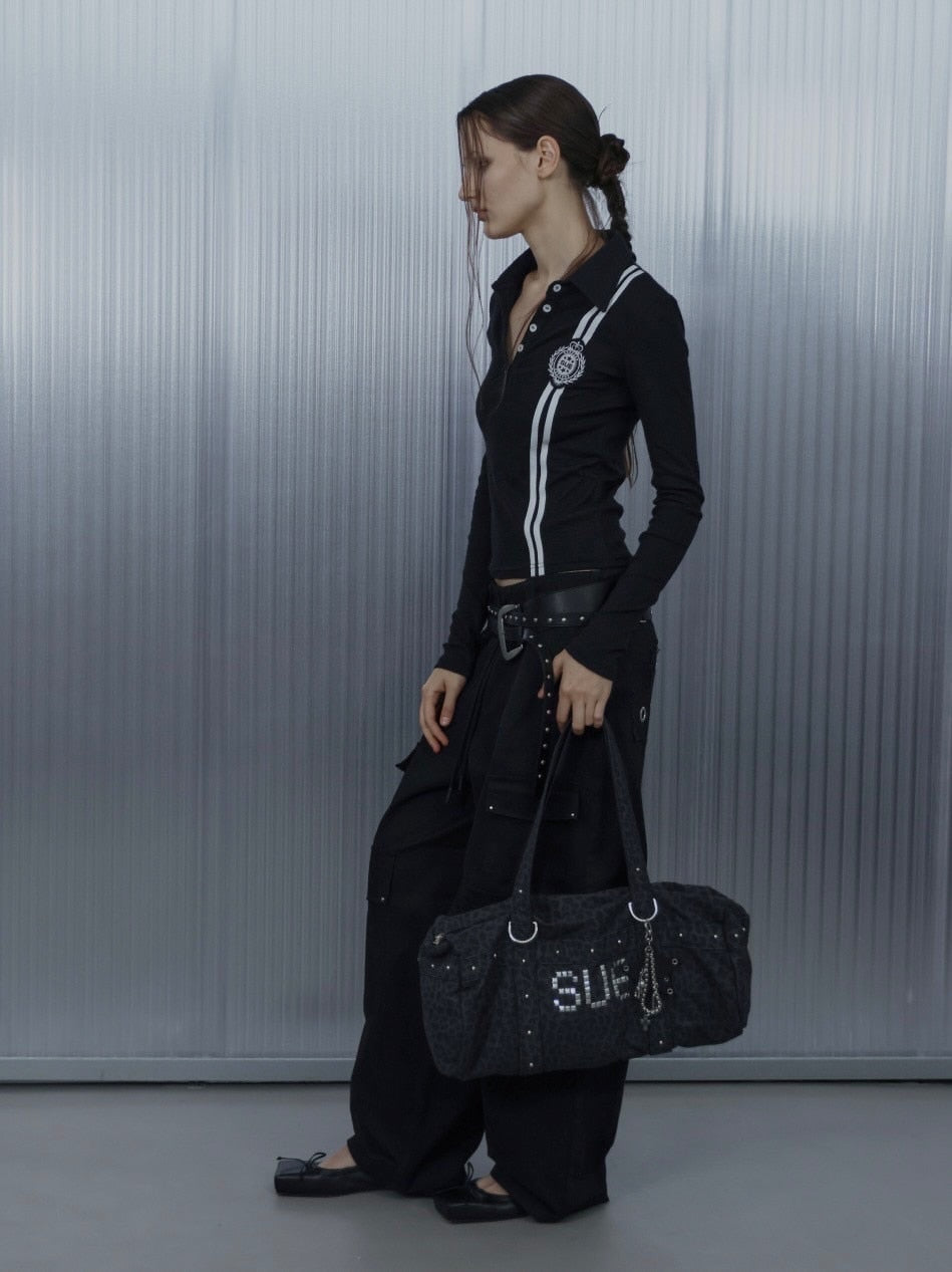 【SETUP‐EXE】LEO STUDDED DUFFEL BAG / 【セットアップエグゼ】レオスタッヅダッフルバッグ