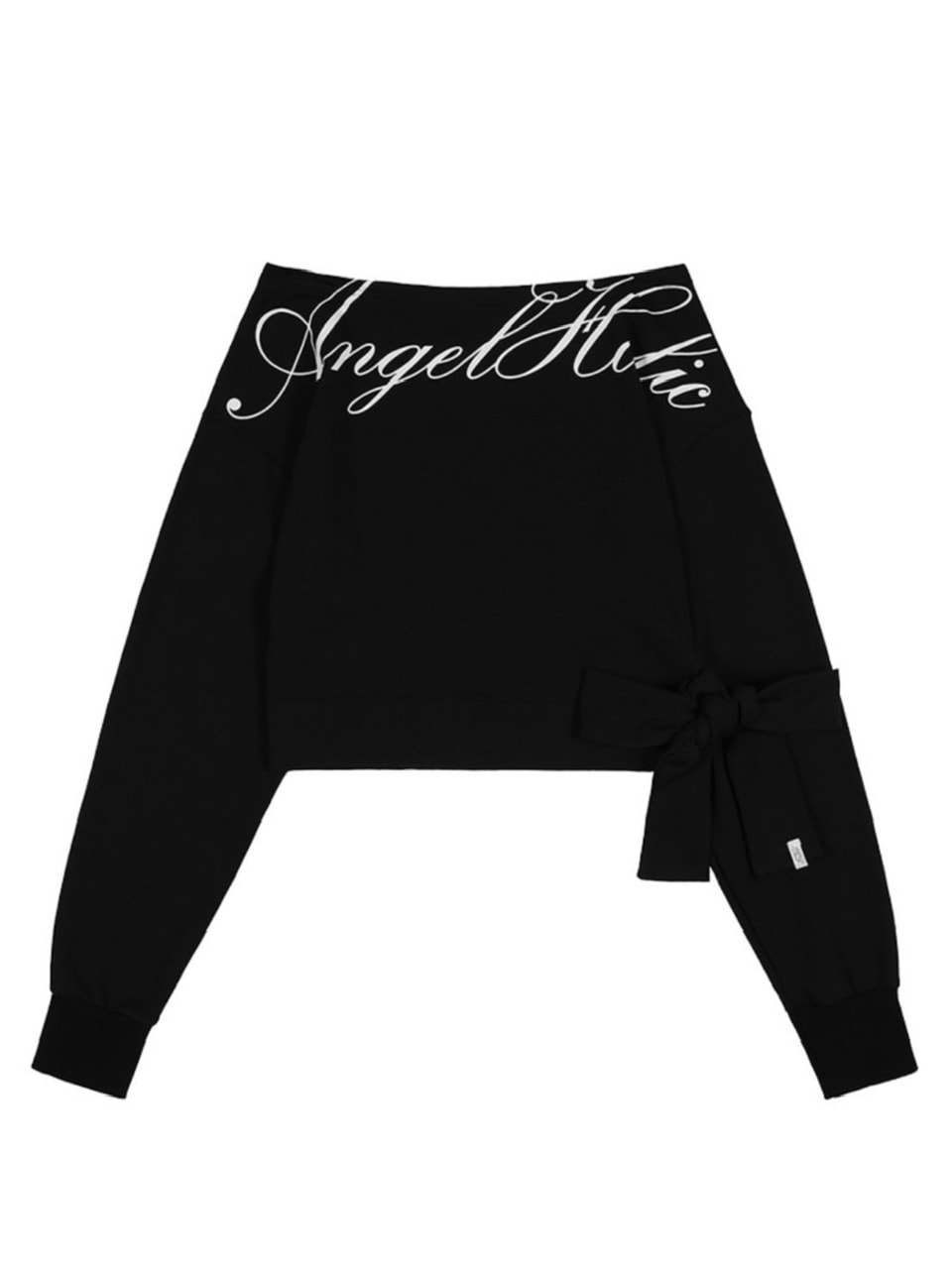 【FANCY CLUB】BOATNECK RIBBON TIE SWEATSHIRT / 【ファンシークラブ】ボートネックリボンタイスウェット長袖Ｔシャツ