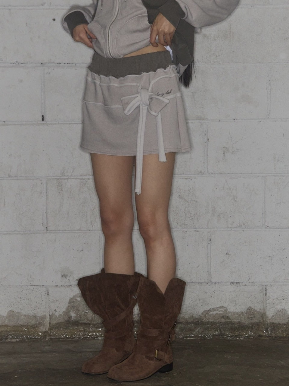 【FANCY CLUB】DYE-WASH TIE SKIRT / 【ファンシークラブ】ダイウォッシュタイスカート