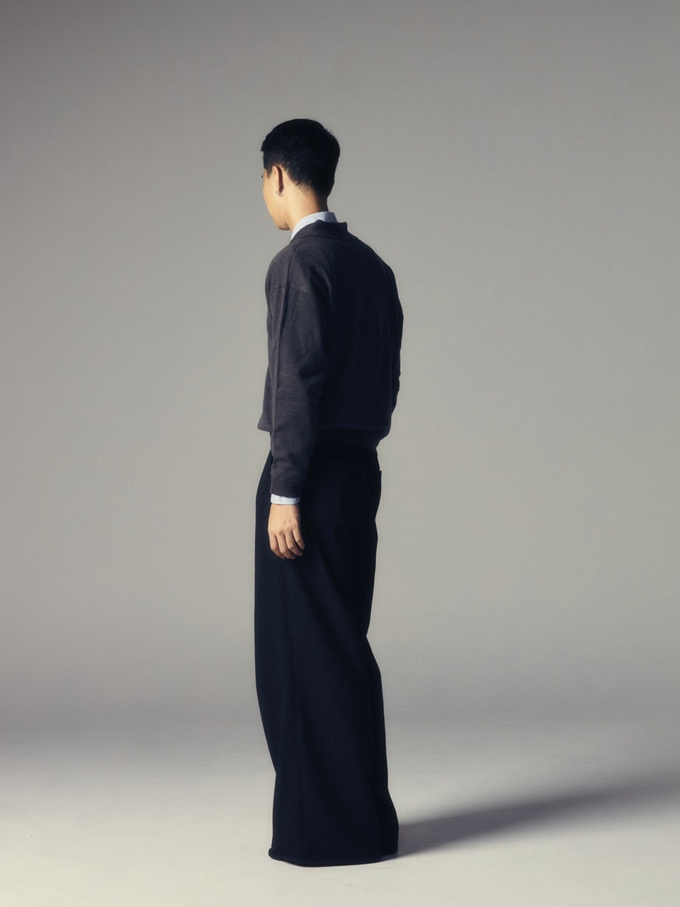 【CS】two tuck wool wide trousers