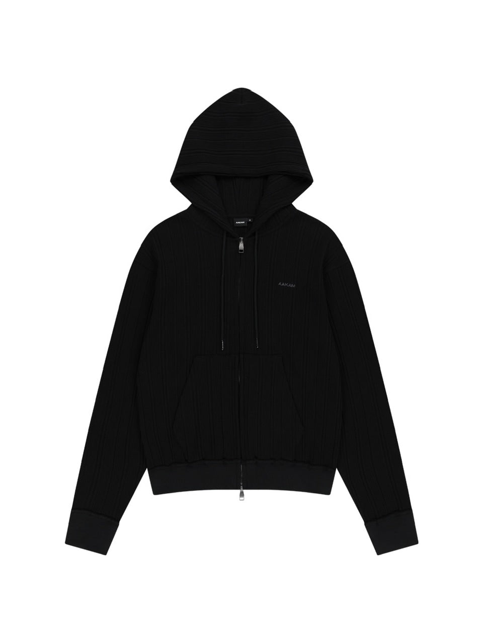 【AAKAM】Knitted Zip-Up Hoodie