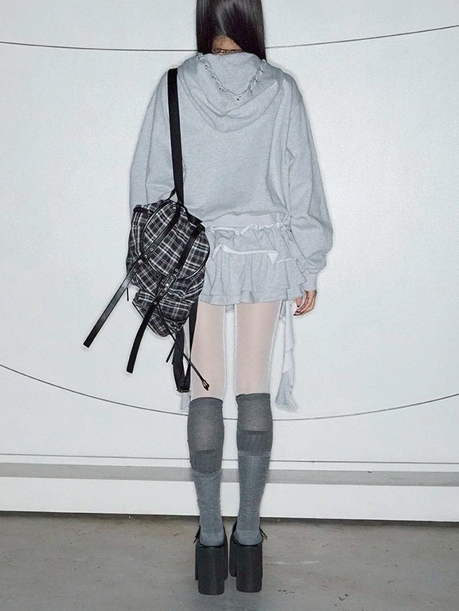 【NOT KNOWING】3 Tiered Lace-Up Ruffle Skirt / 【ノットノーイング】３ティアードレースアップラッフルスカート