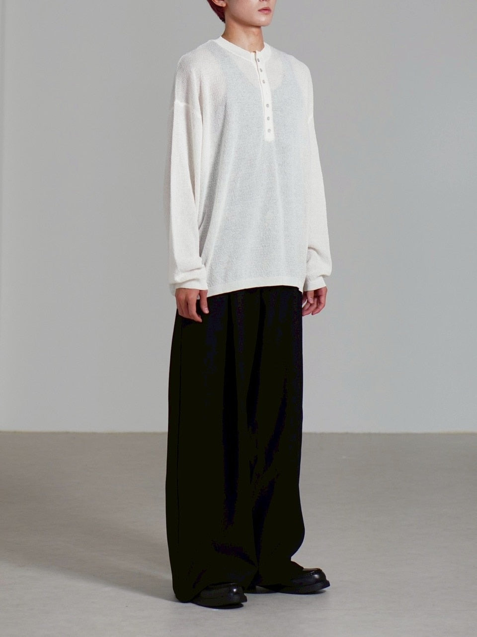 受注制【Chikashitsu +】over tuck slacks / 【チカシツプラス】オーバータックスラックス (2color)