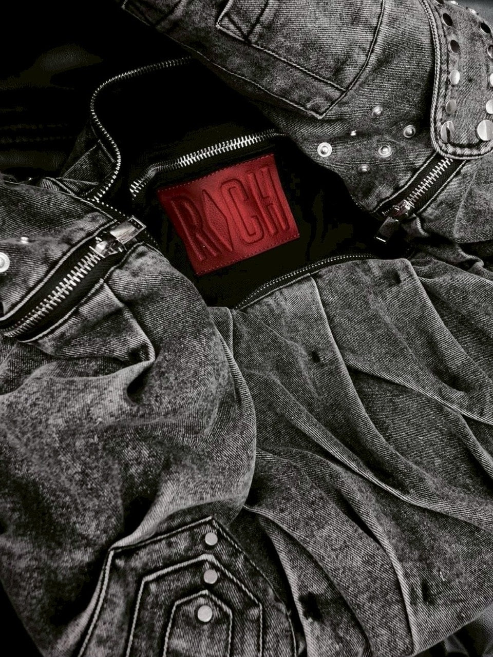 1/2 20:00再販【RICH】Crinkle Denim Stone Washed Bag / 【リッチ】ストーンウォッシュドデニムショルダーバッグ