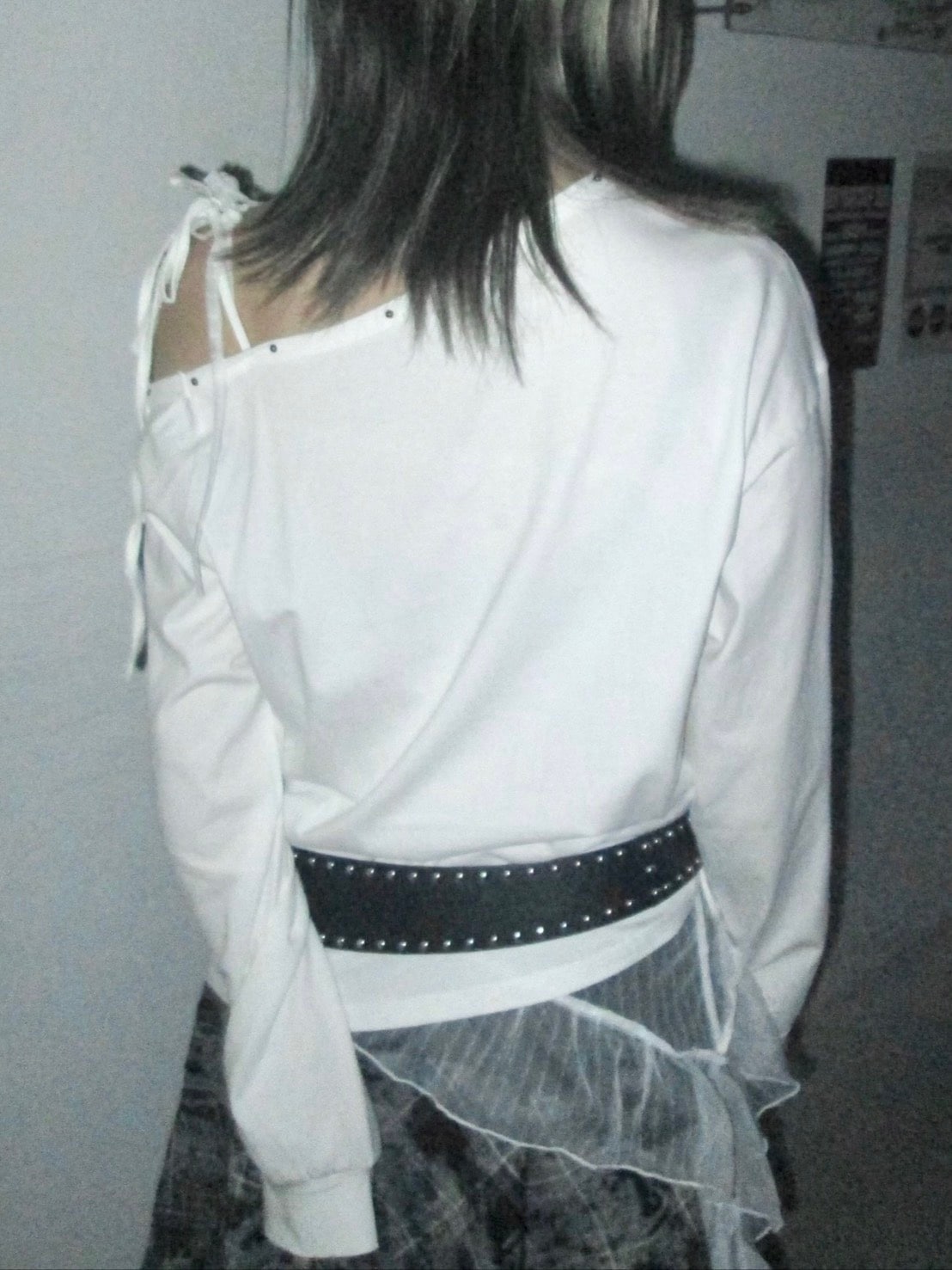 【Never mind the XU】one shoulder long sleeve / 【ネバーマインドザエックスユー】ワンショルダー長袖Tシャツ (2color)
