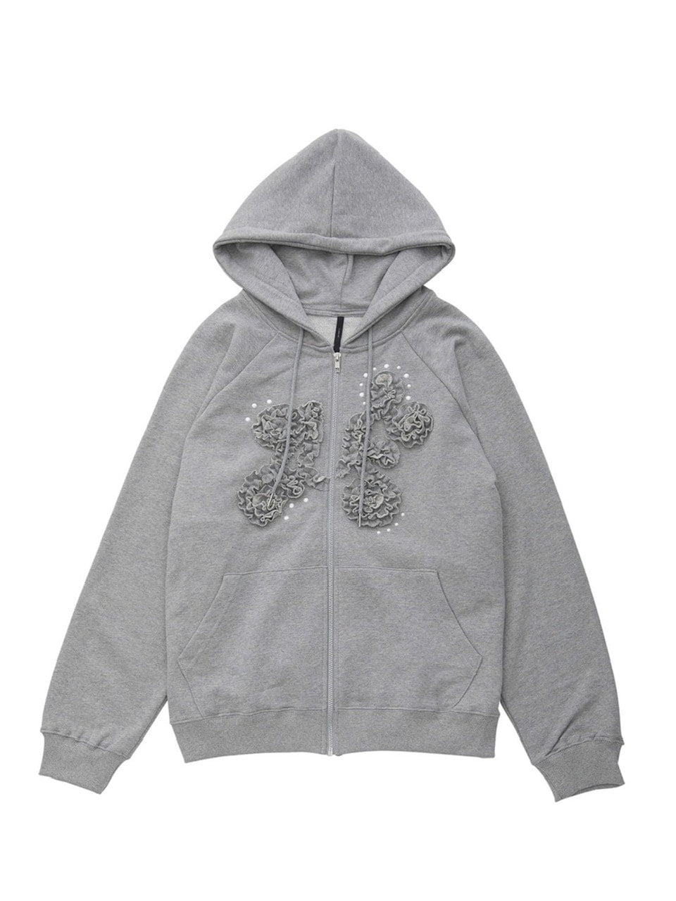 【FLAREUP】Ruffle Zip Hoodie / 【フレアアップ】ラッフルジップアップパーカー