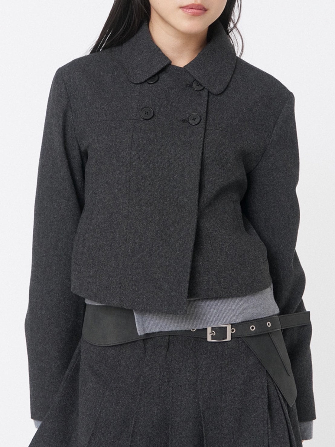 【Miseki seoul】Wabi Round collar double jacket