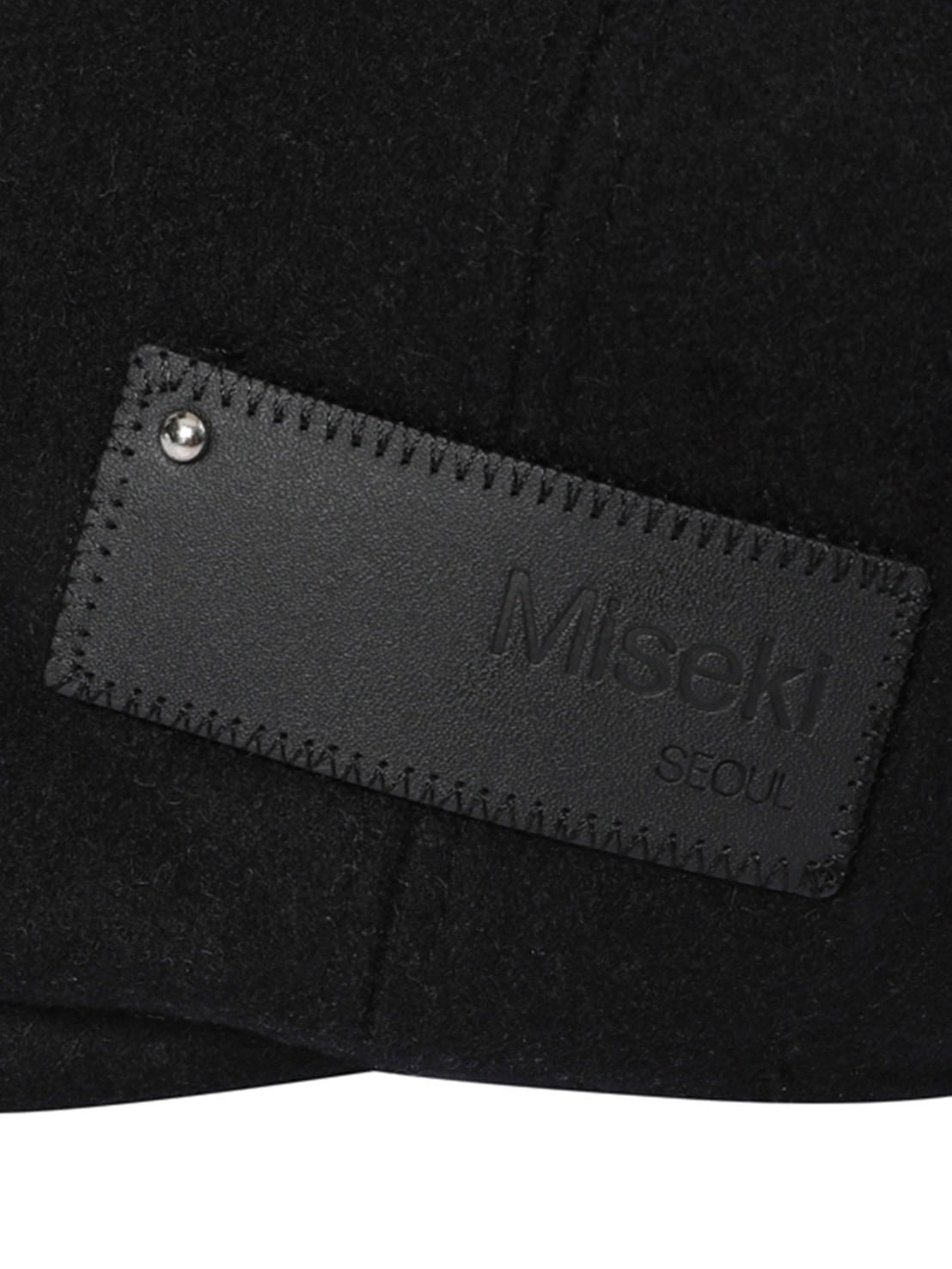 【Miseki seoul】Patch wool hunting cap
