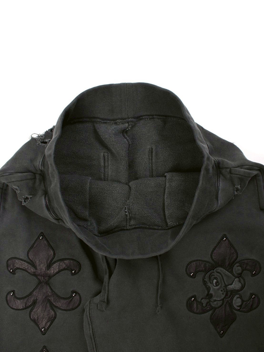 【GALFY】ぼろぼろロゴ百合の紋スウェットパンツ