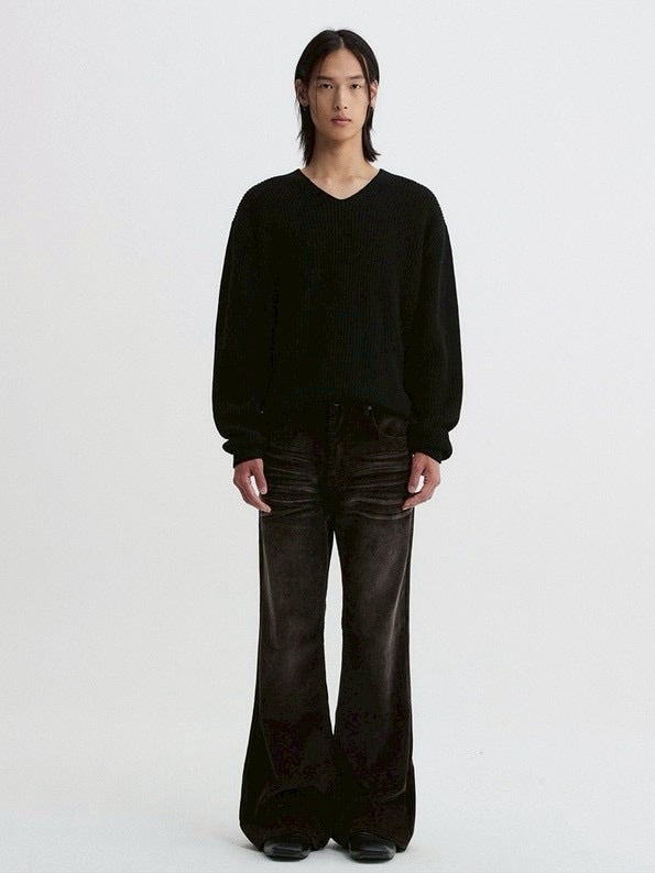【DNSR】Embo Washed Corduroy Flare Pants