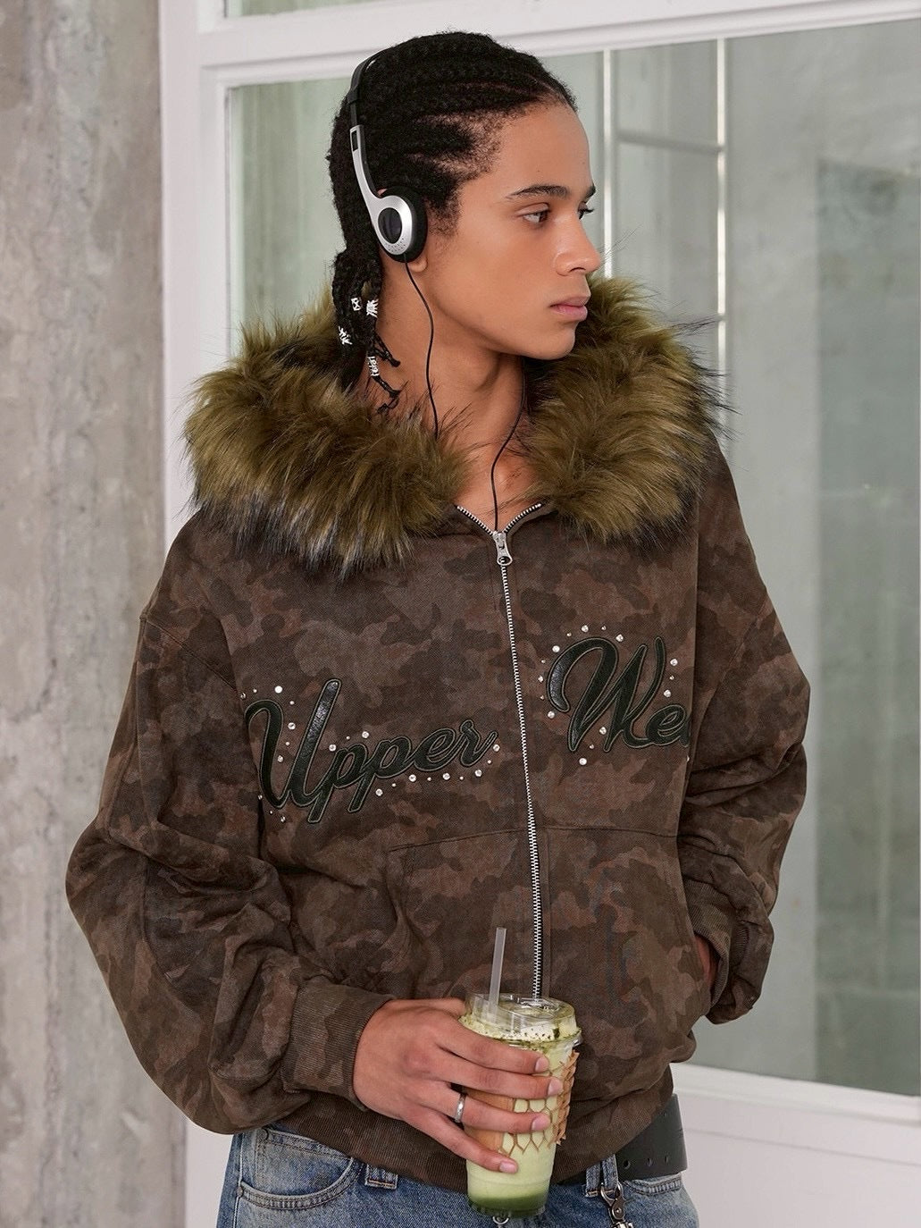 【ESC STUDIO】Upper wear zip-up hoodie