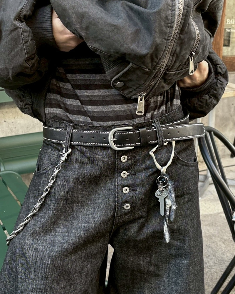 国際配送【youll】studs belt (2color)