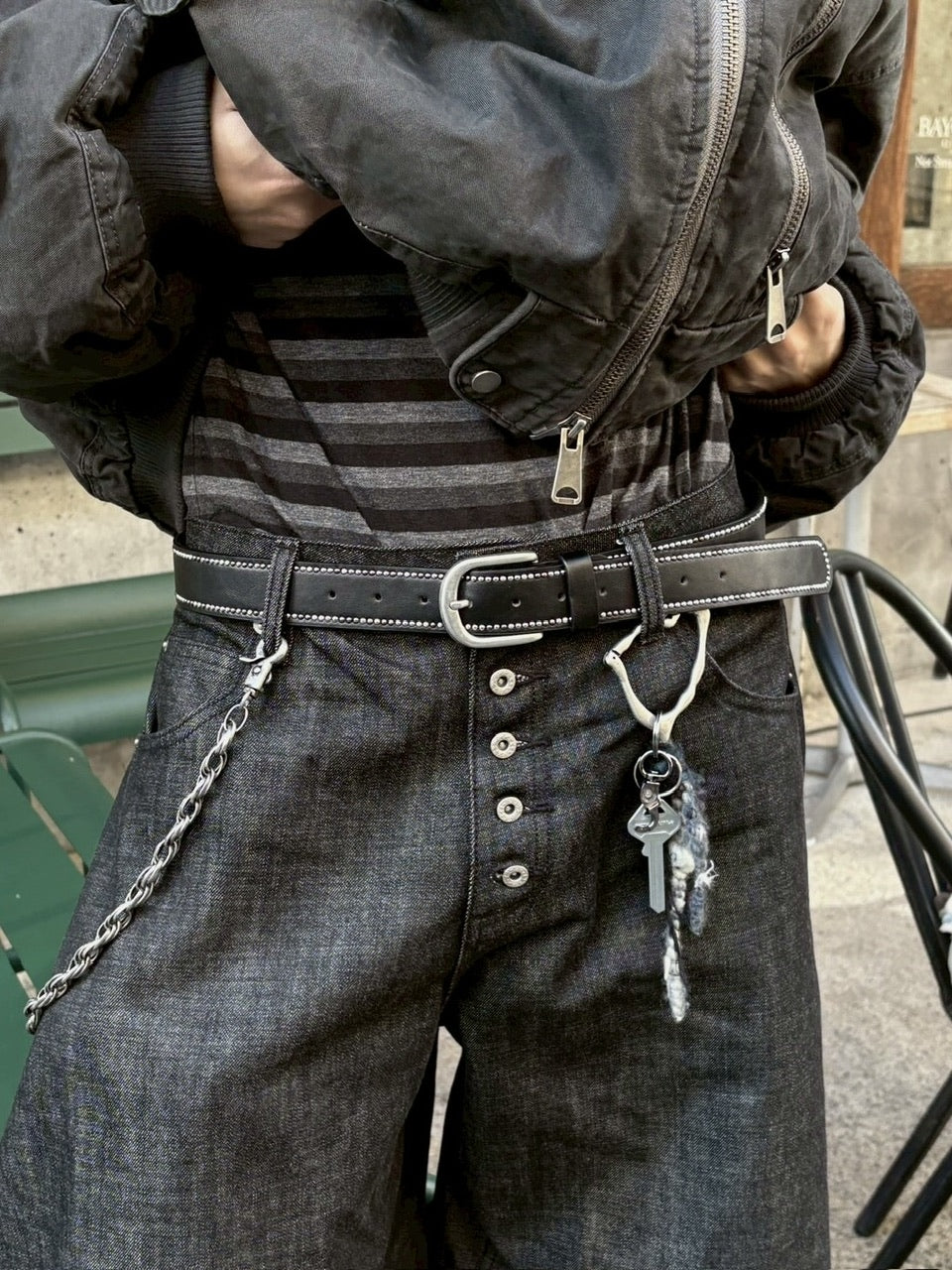 国際配送【youll】studs belt (2color)