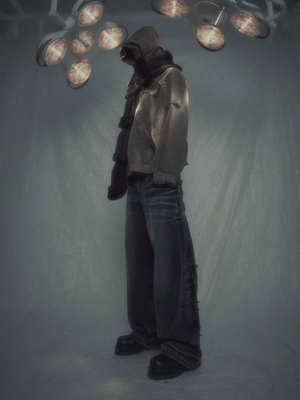 【SURGERY】surgery bone cutting denim wide pants / 【サージェリー】サージェリー ボーン カッティング デニム ワイド パンツ