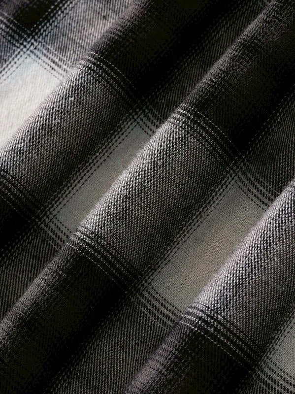 【The Boy Has No Patience】Saint Irregular Hot Diamond Plaid Shirt / 【ザボーイハズノーペーシェンス】ラインストーングラデーション長袖チェックシャツ