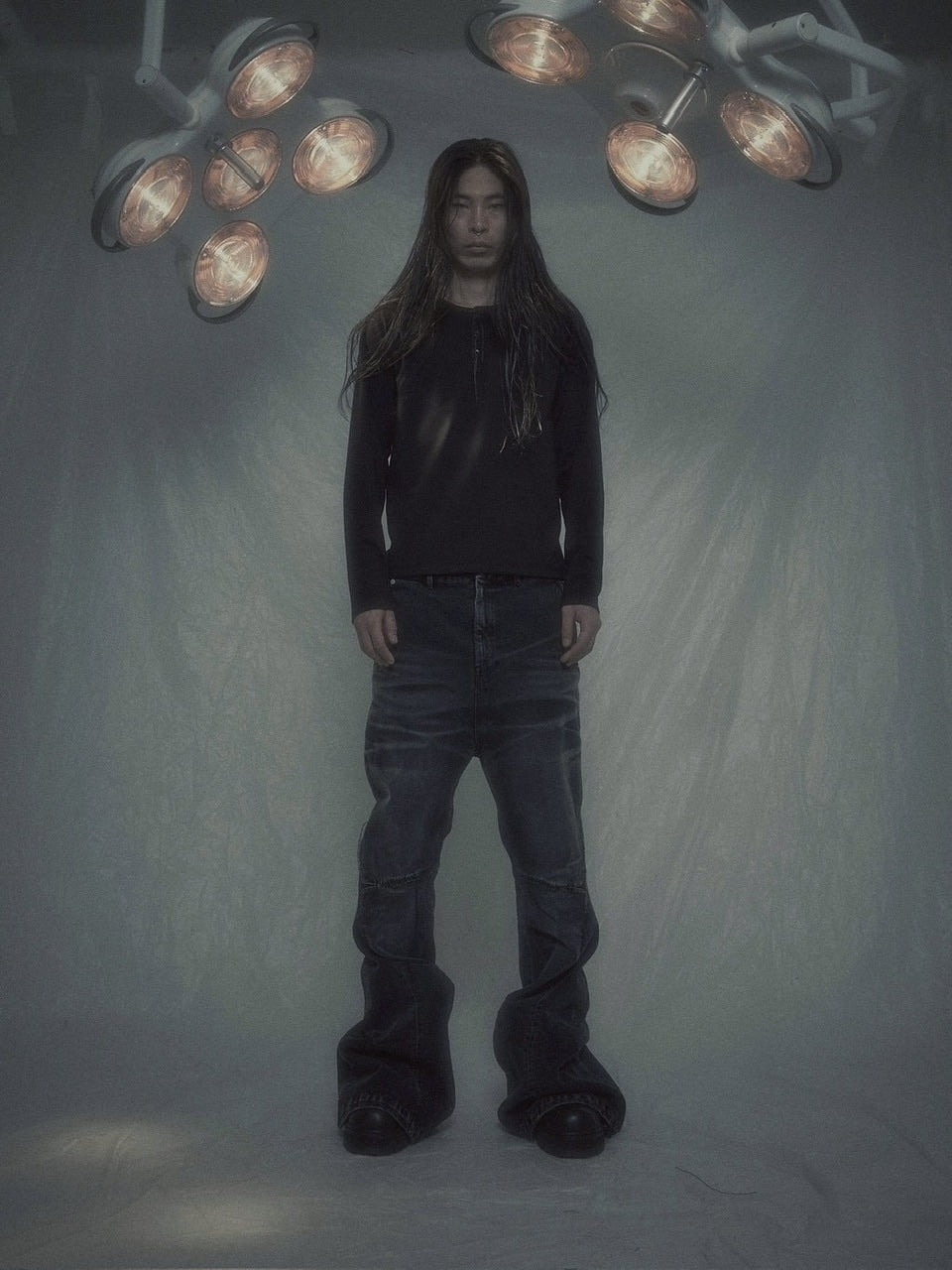 【SURGERY】surgery sutured boot-cut denim pants