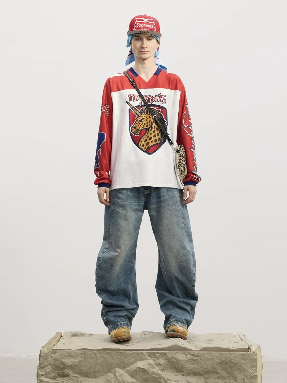 【DND4DES】The Virgin'S Thorn-Crowned Headscarf /【ディーエヌディーフォーデス】グラフィックデザインスカーフ