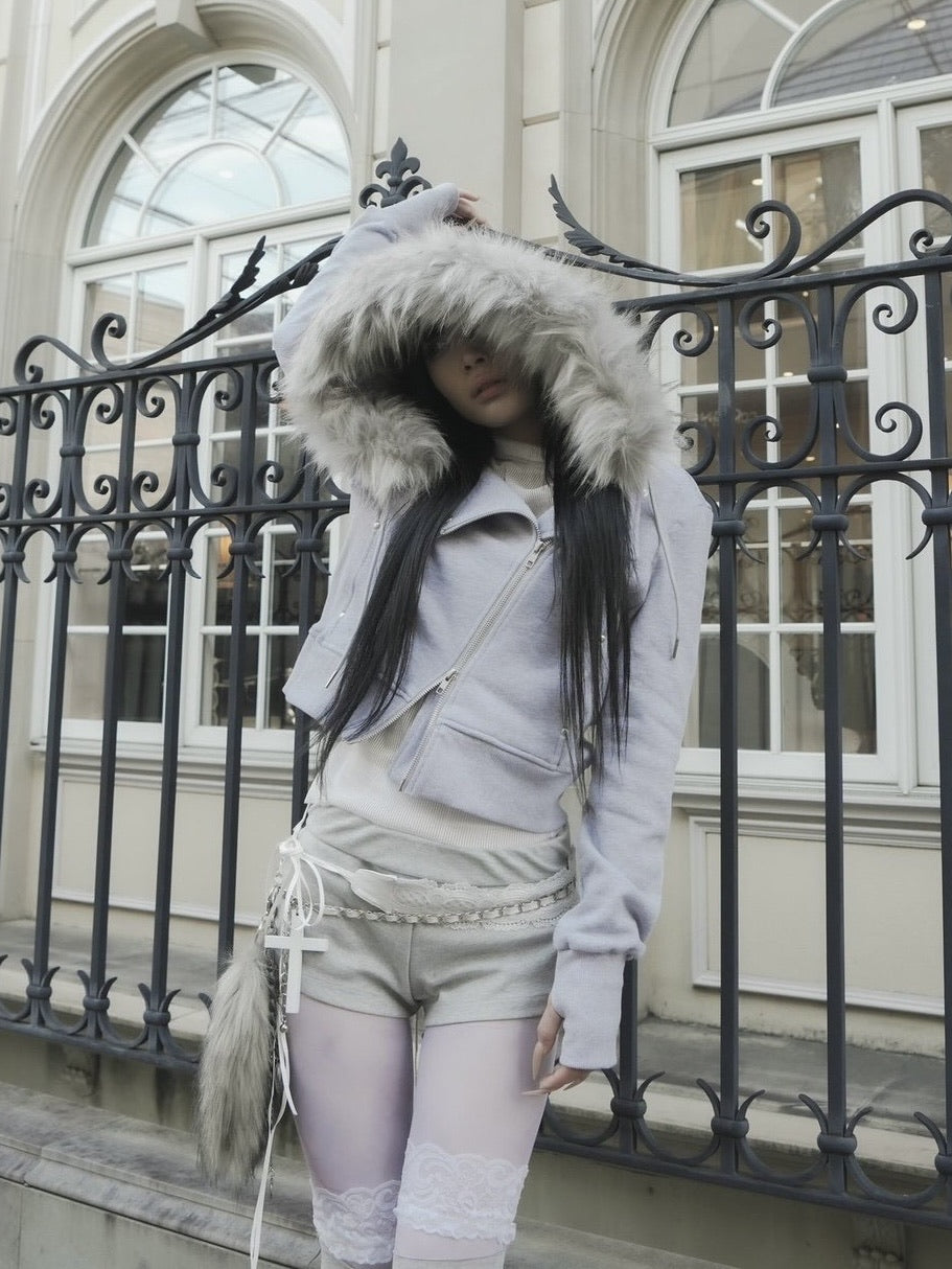 12/20 20:00発売【NOT KNOWING】RIDER FUR HOOD ZIP UP /【ノットノーイング】ライダーファーフードジップアップスウェット