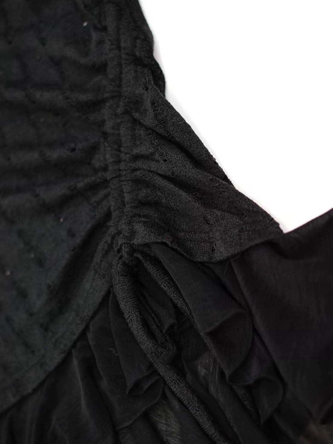 【Cest Nous】Dropped Neckline Graffiti Top