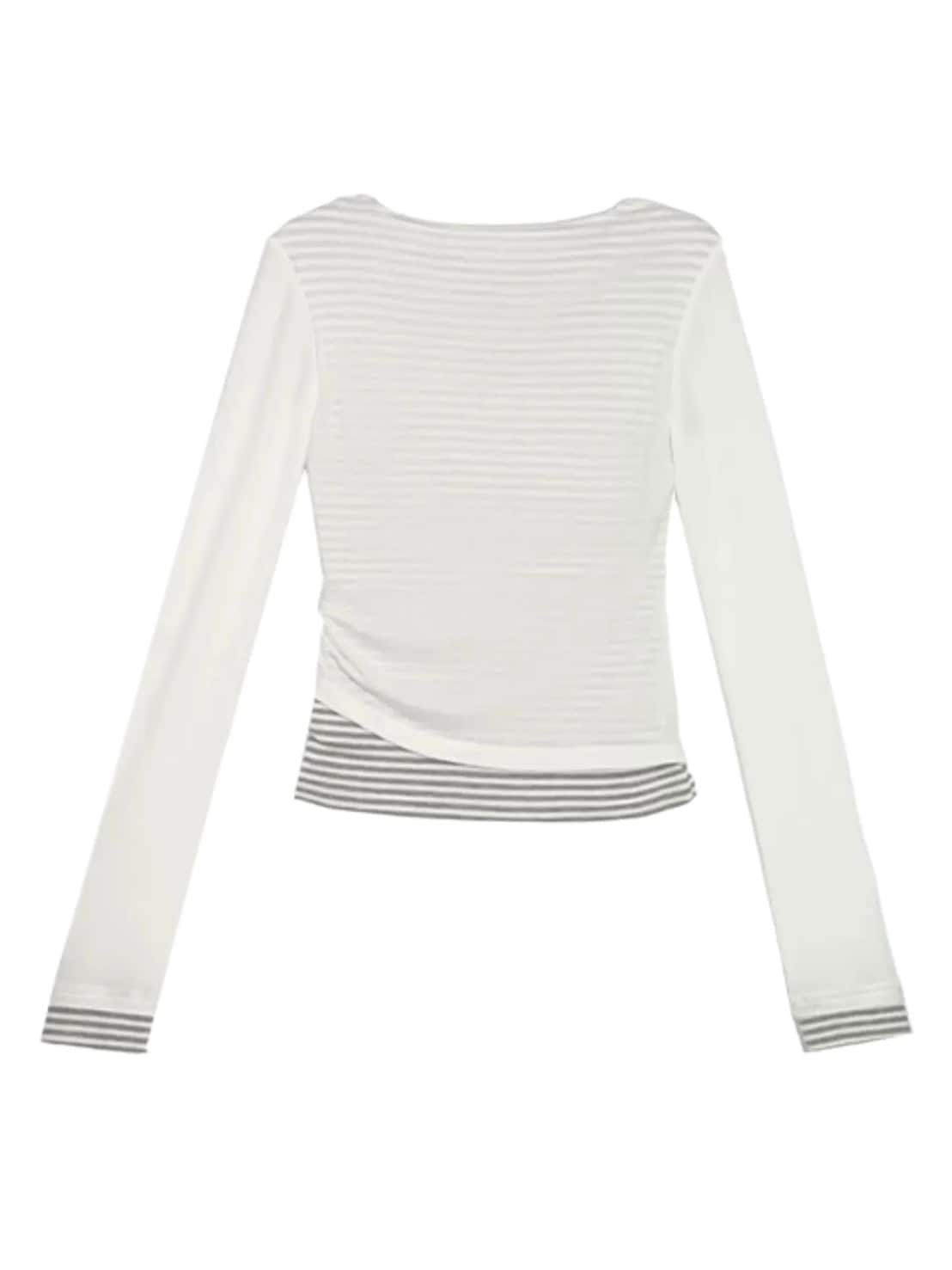 【Cest Nous】Border Patchwork T-Shirt