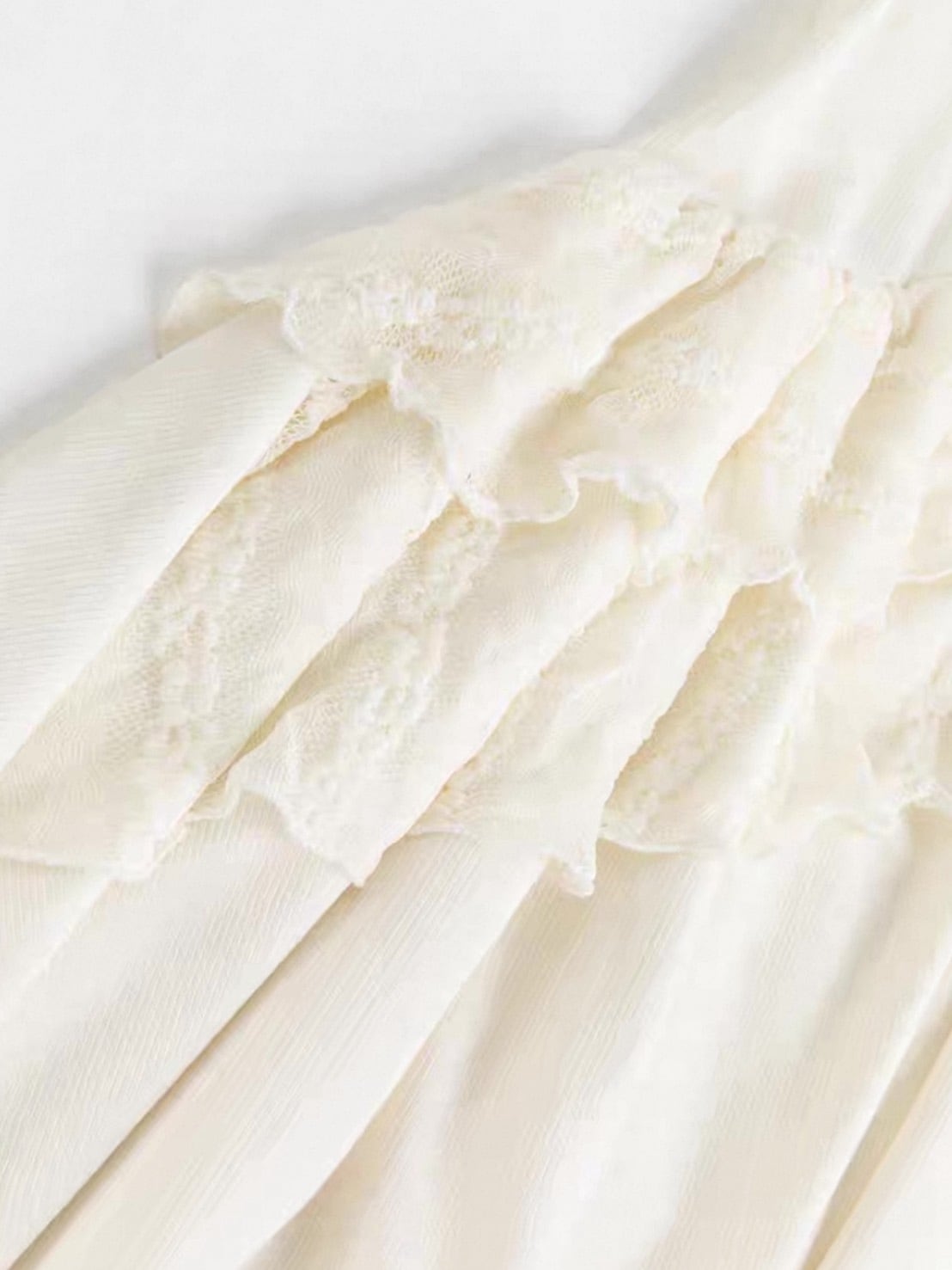 【Cest Nous】Beige Cowl Neck Dress / 【セヌー】ハイネックアシンメトリーフリルワンピース