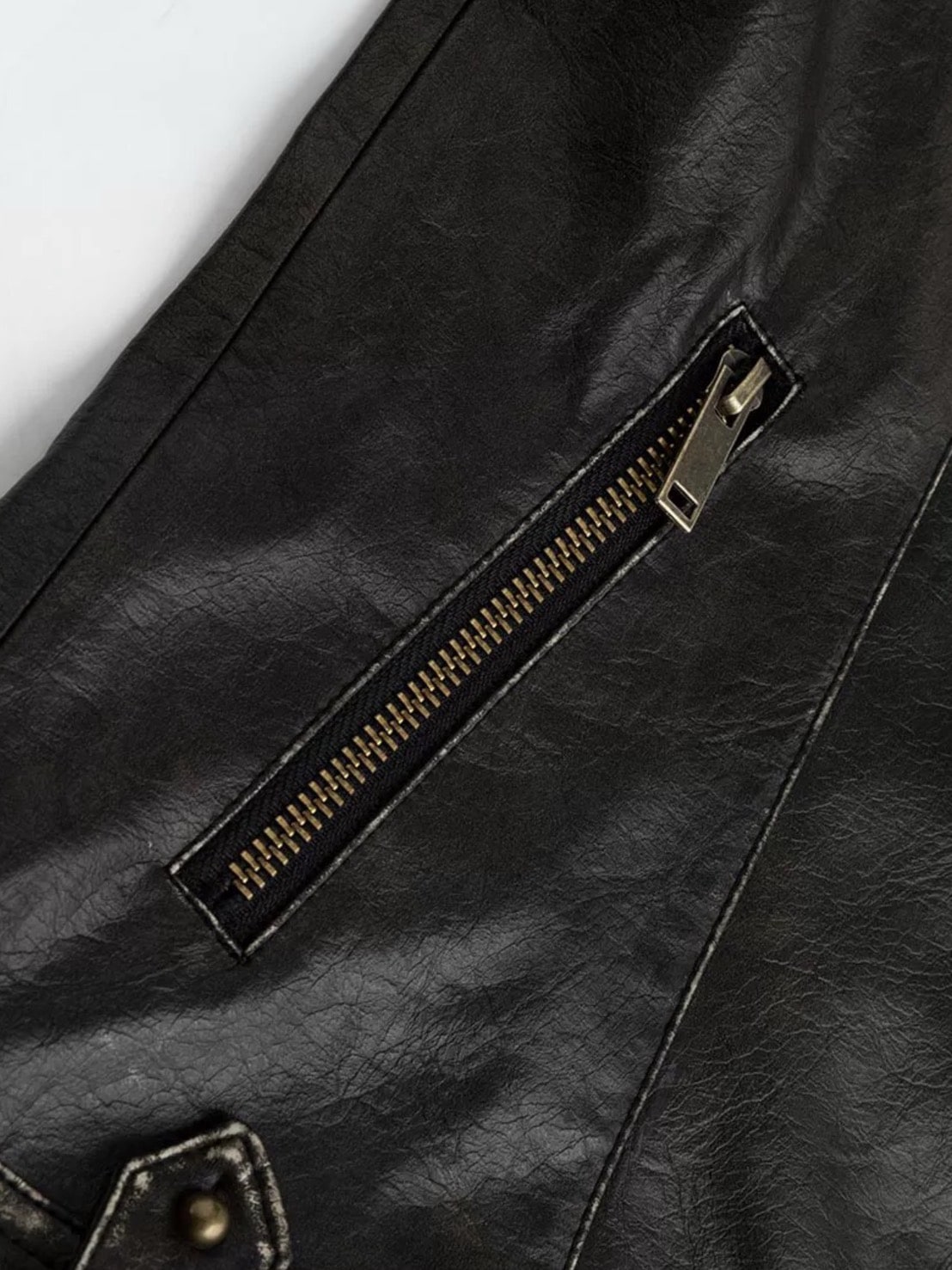 【Cest Nous】Lace-up Non-leather Jacket / 【セヌー】ハイネックコーティングレースアップジャケット