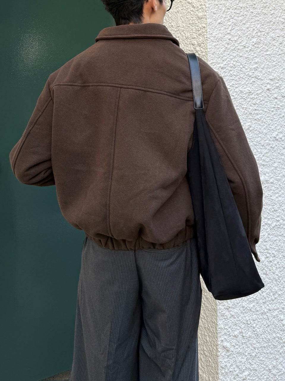 東京店WEB限定受注制【Chikashitsu +】cropped wool zip jacket / 【チカシツプラス】クロップドウールジップジャケット (3color)