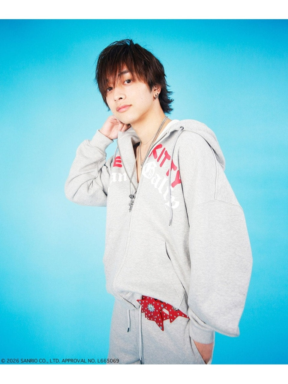 【GALFY×KITTY】仲子パーカー / 【ガルフィー×キティー】キティ猫耳ジップアップパーカー