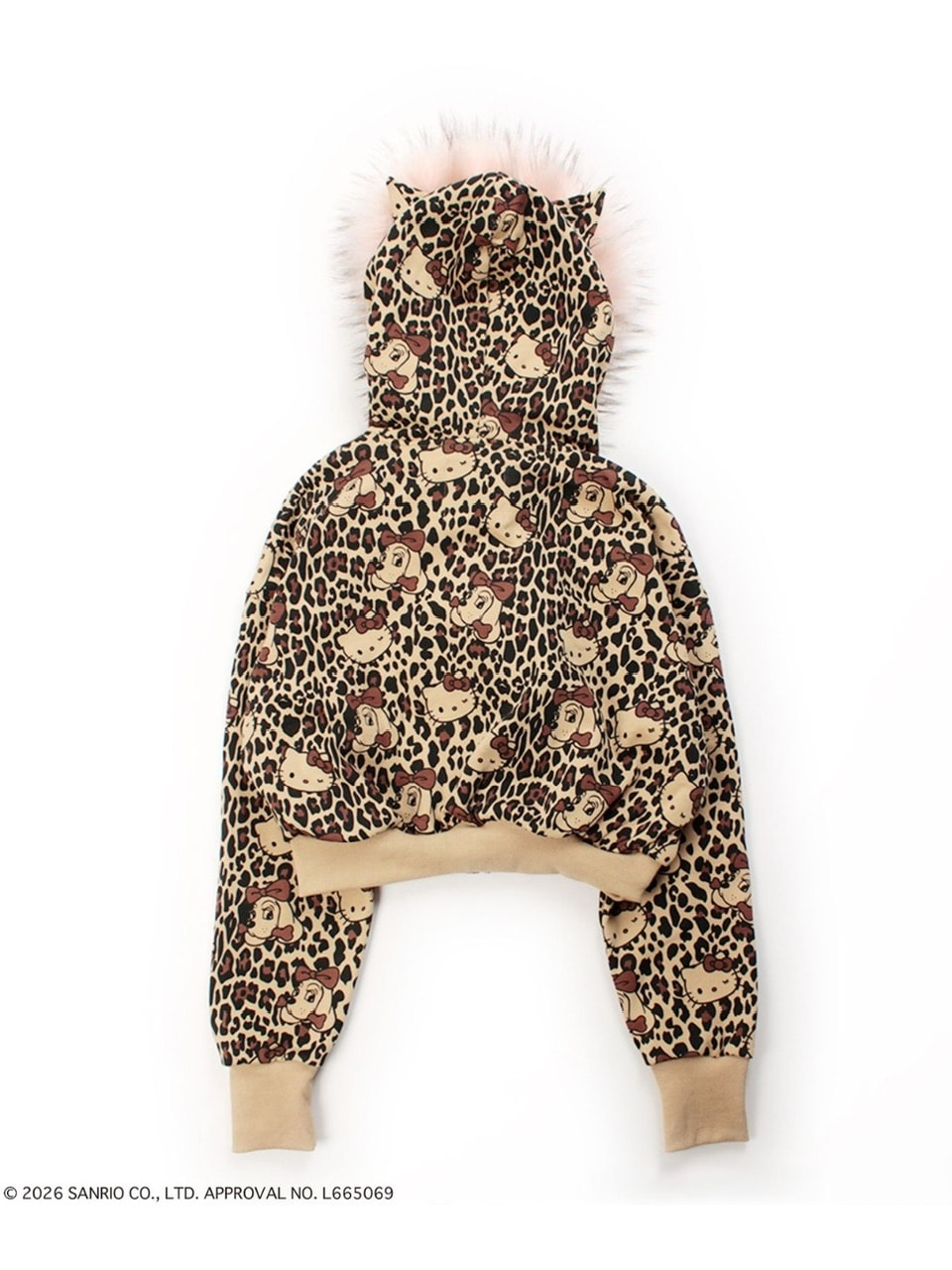 【GALFY×KITTY】鬼ギャルパーカー / 【ガルフィー×キティー】総柄猫耳ファー付きジップアップパーカー