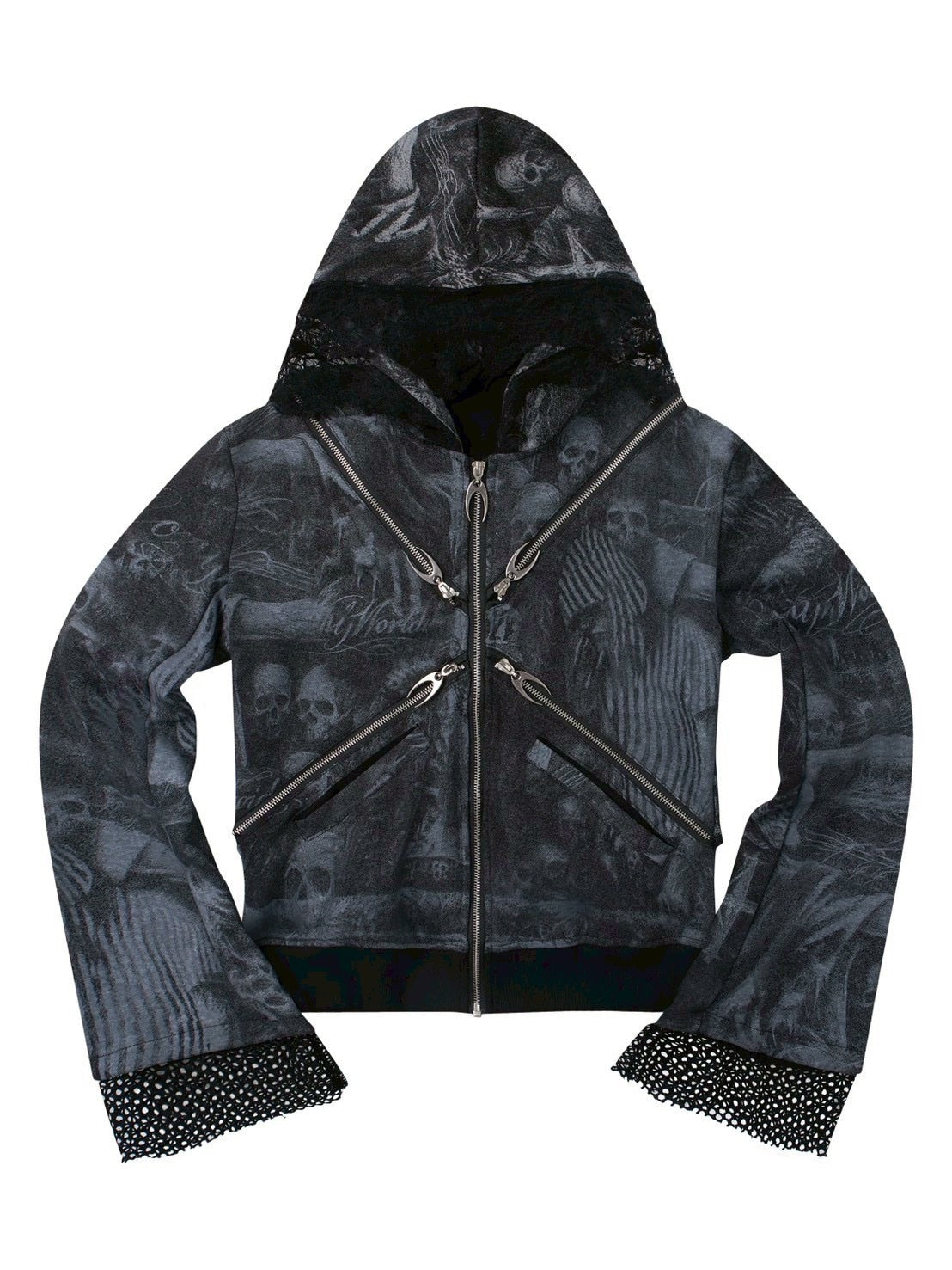 【Cozy world Wide】EPL GRAPHIC ZIP UP HOODIE