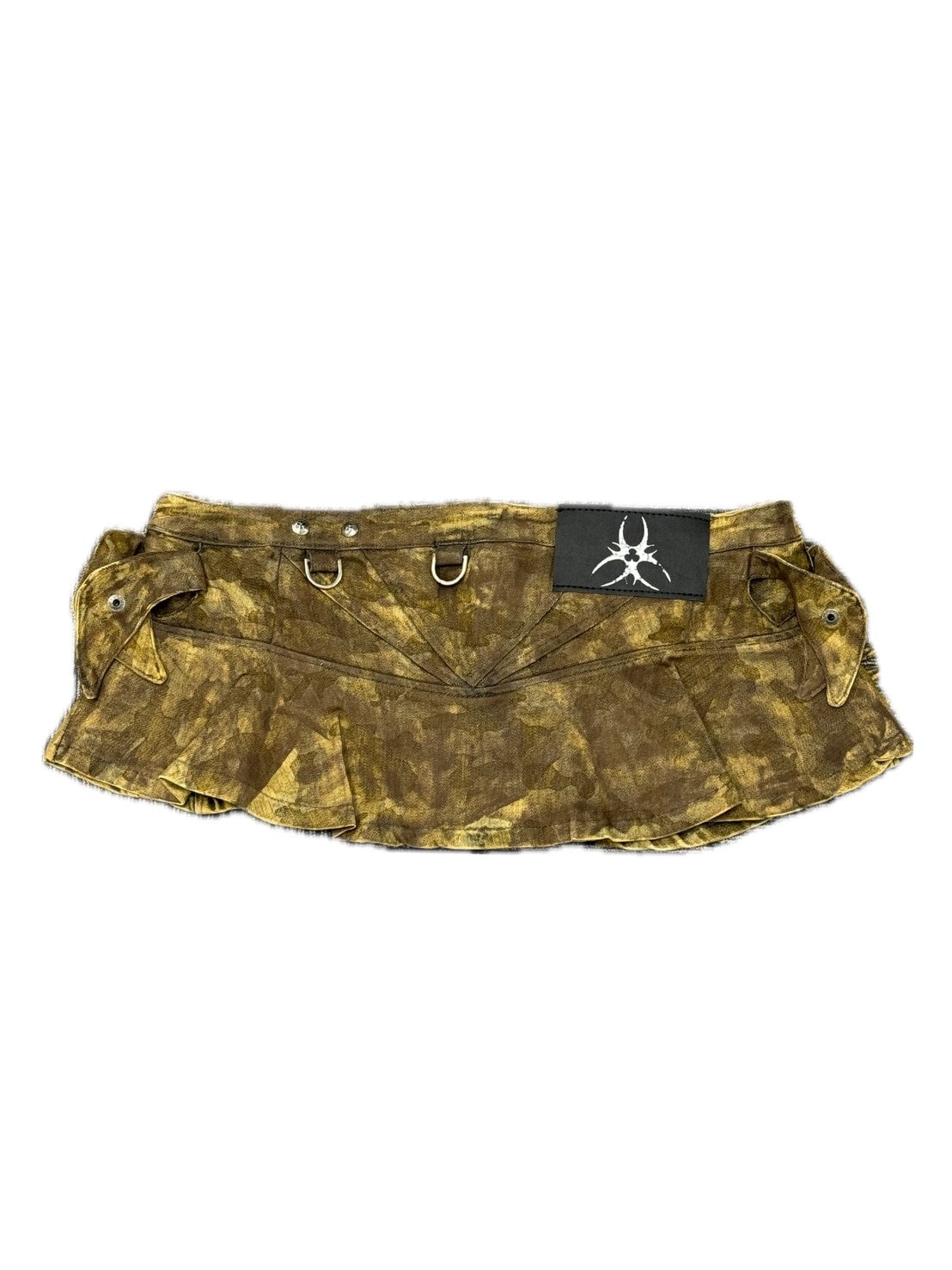 【Cozy world Wide】005 CHAOS DREAM WAXED CAMO SKIRT / 【コージーワールドワイド】スタッズカモミニスカート