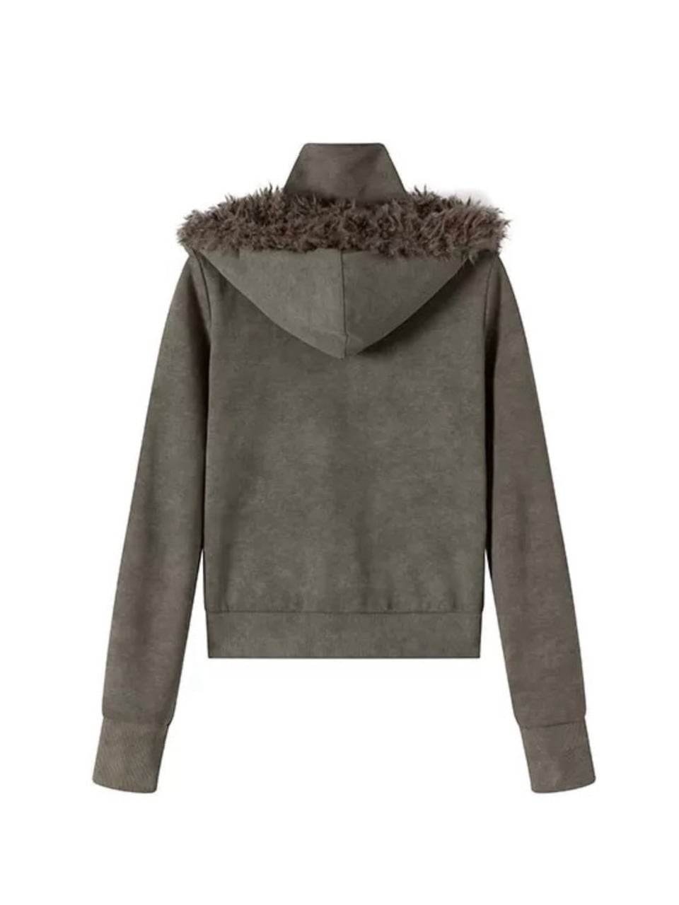 【Cest Nous】Fur-hooded button jacket / 【セヌー】ファーフードボタンジャケット