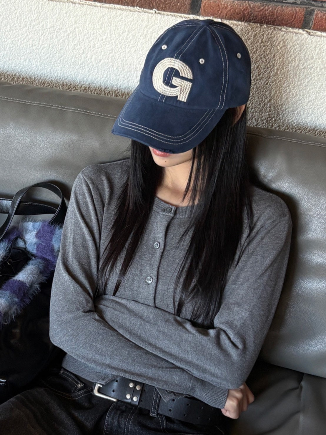 【IUGAMAKARAS】G Needlework Ball Cap