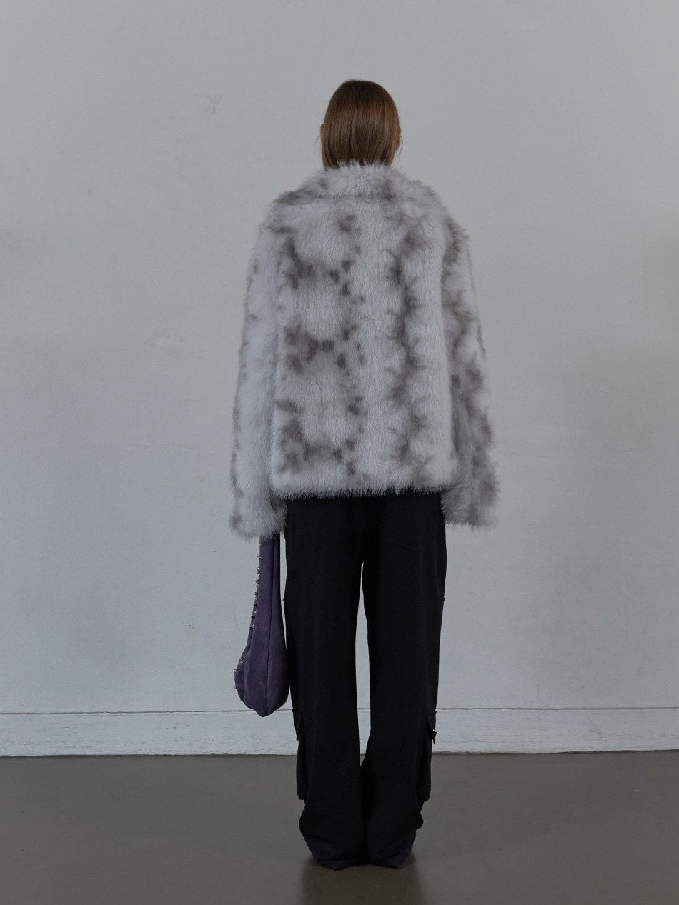 【SETUP‐EXE】FAUX FUR JACKET / 【セットアップエグゼ】ハイネックファージャケット