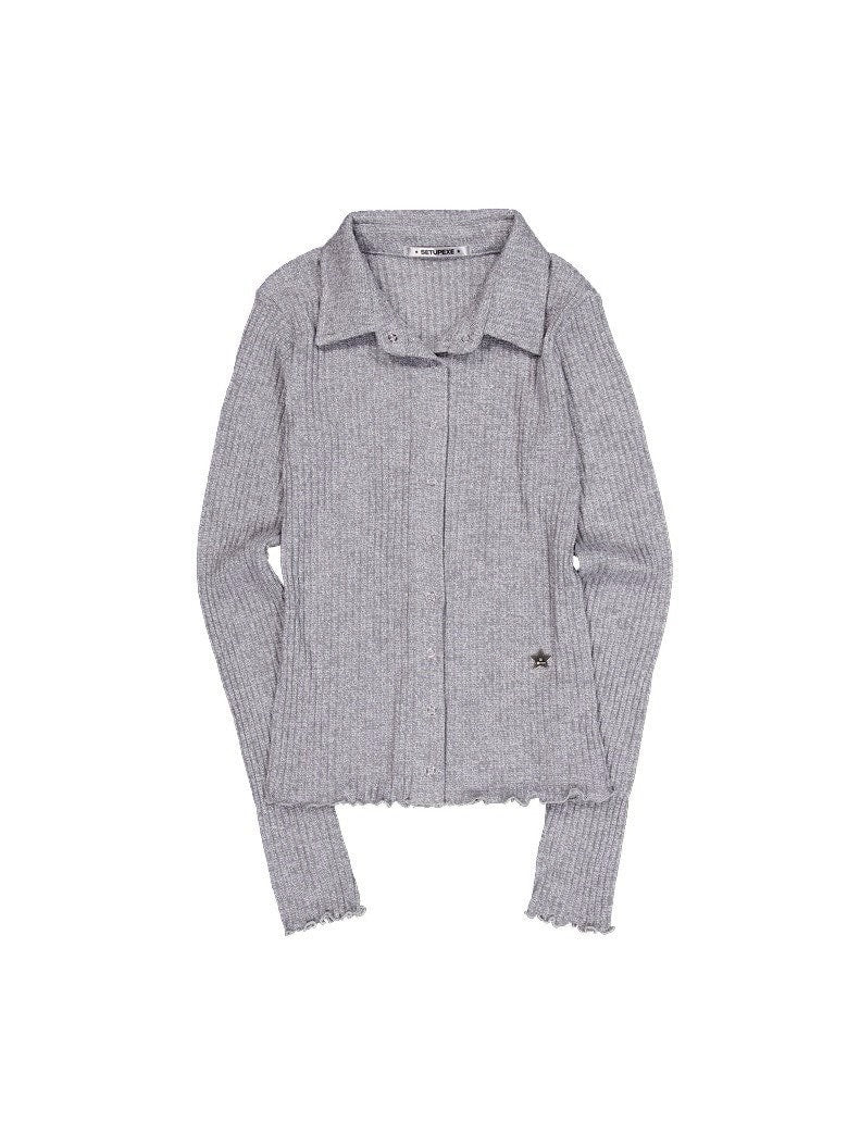 【SETUP‐EXE】SNAP GOLGI SHIRT / 【セットアップエグゼ】ボタンニット長袖シャツ