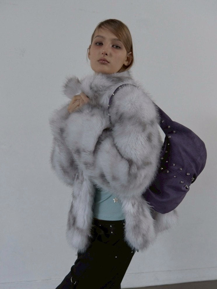 【SETUP‐EXE】SUEDE STUDDED SHOULDER BAG / 【セットアップエグゼ】スエードスタッズショルダーバッグ