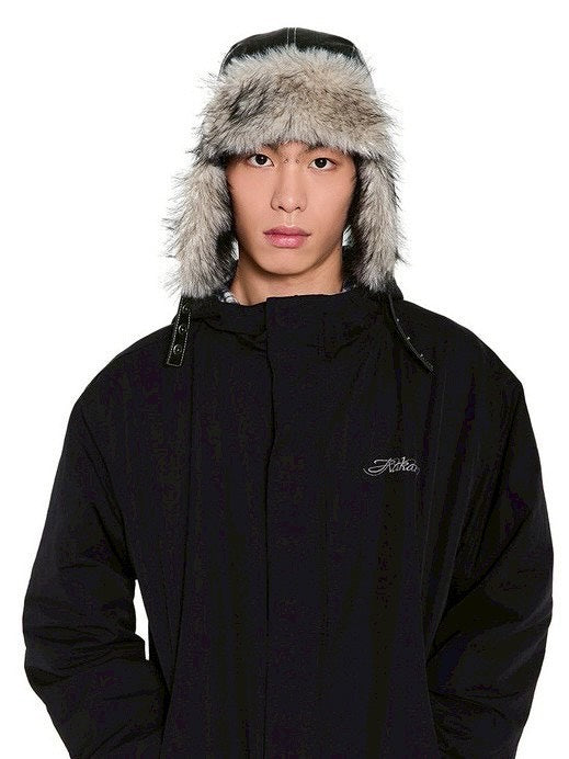 【AAKAM】Biker Leather Earflap Hat