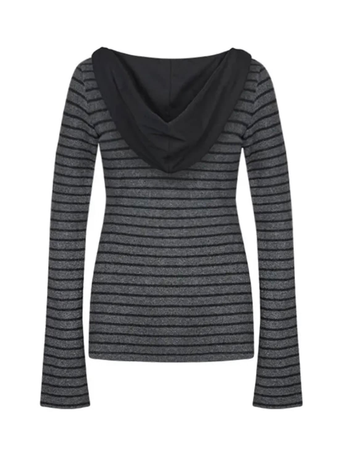 【NOT KNOWING】U Neck Stud PK Hoodie