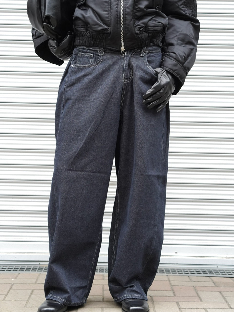 東京店WEB限定受注制【Chikashitsu +】balloon wide denim pants / 【チカシツプラス】バルーンワイドデニムパンツ (2color)