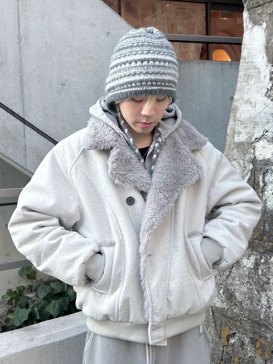 受注制【nmtc +】smoky mouton jacket / 【エヌエムティーシープラス