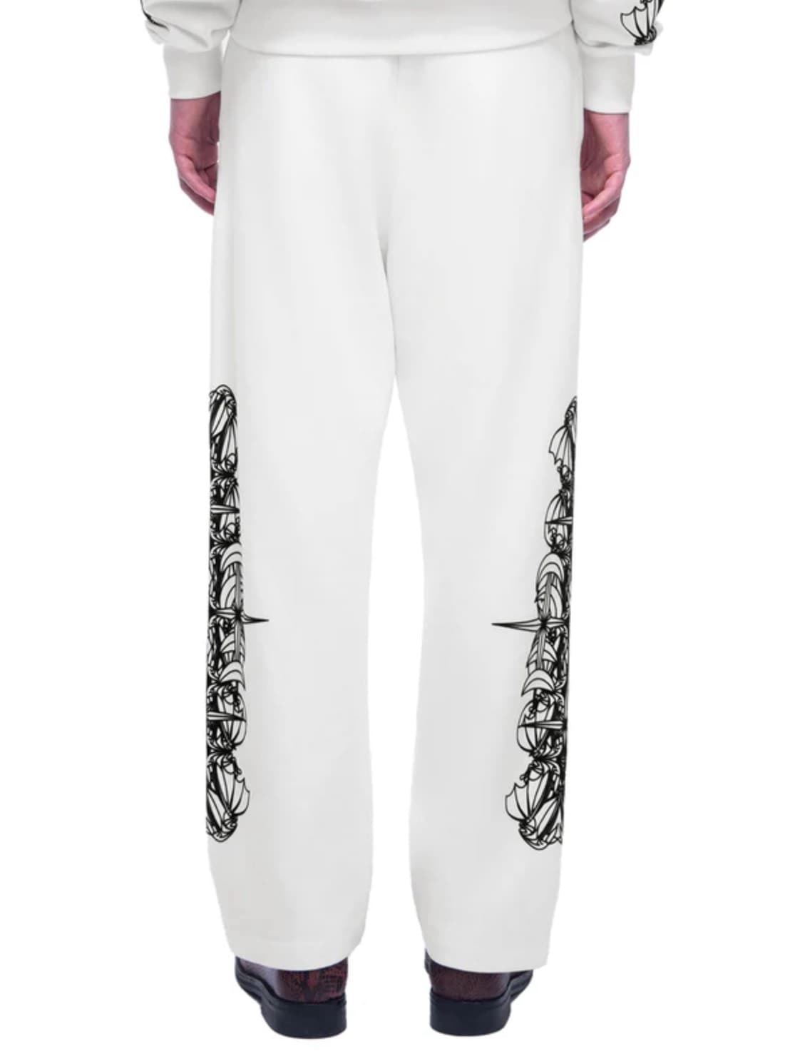 【The Boy Has No Patience】TBHNP LUMINOUS DAWN ASTRAL LOGO FLOCKED PANTS / 【ザボーイハズノーペーシェンス】アストラルロゴスウェットパンツ