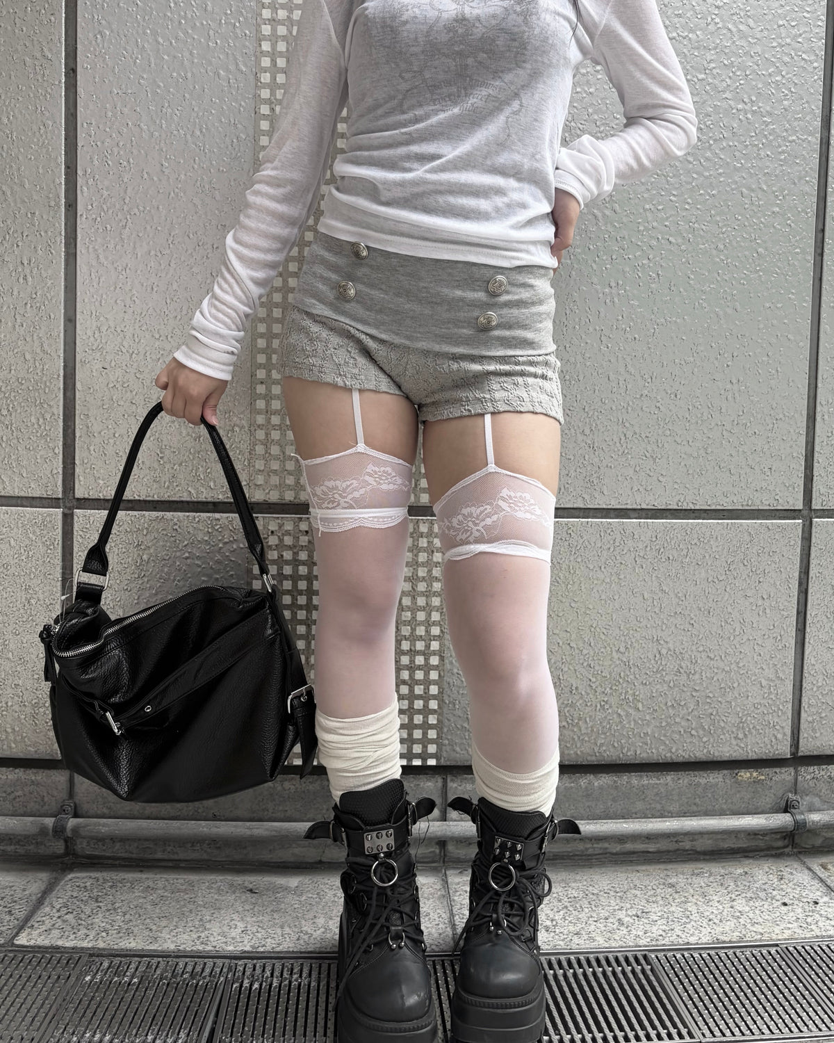 受注制【nmtc+】Double Button Knit Micro Shorts (2color)