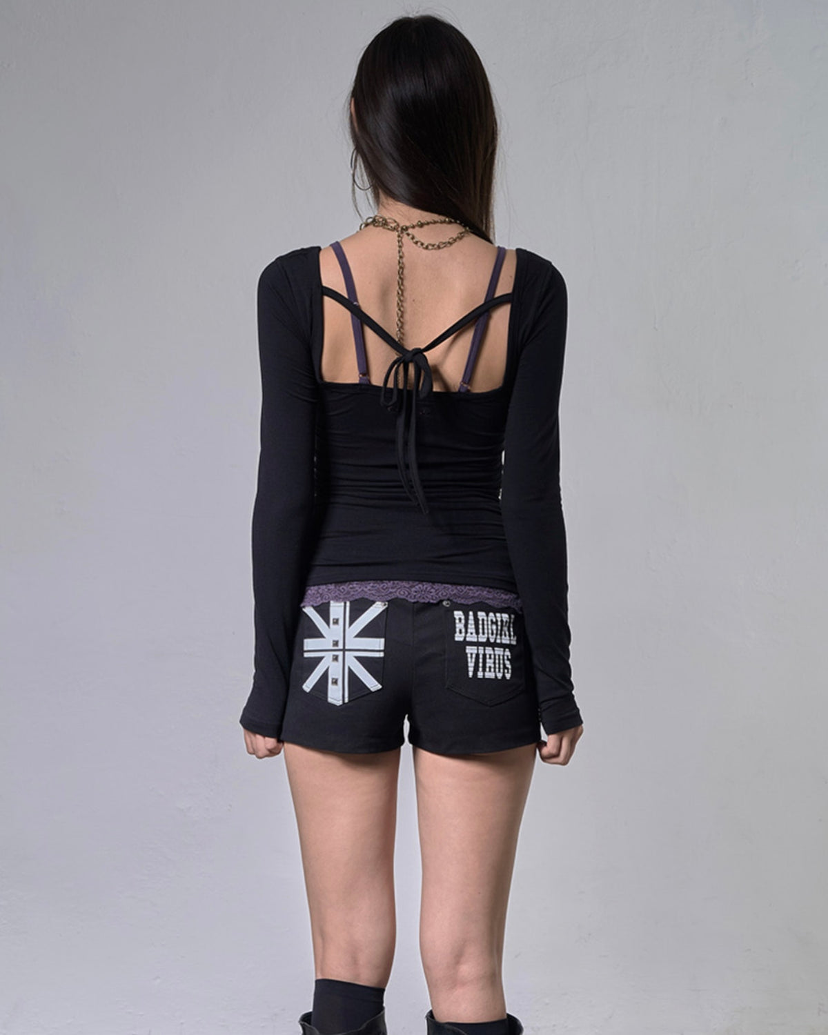 【FANCY CLUB】LACE LAYERED LONG SLEEVE