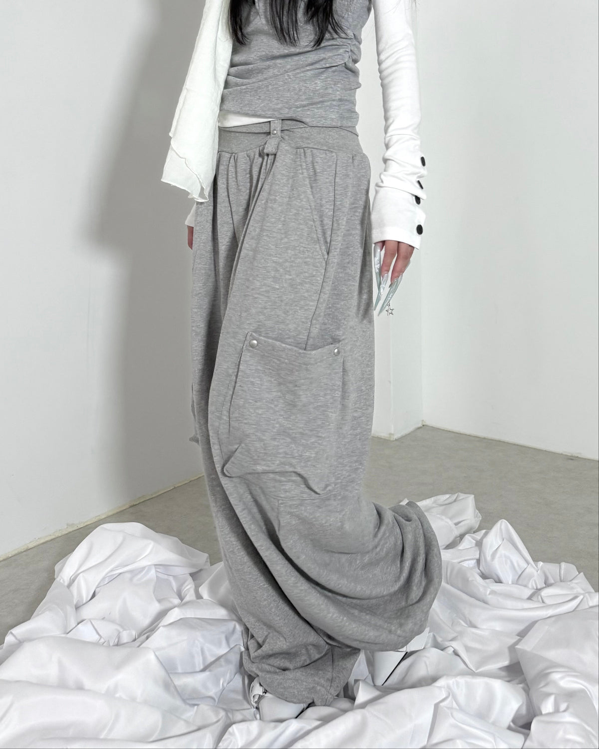 名古屋店WEB限定受注制【nmtc+】Folding Cargo Sweat Pants (2color)