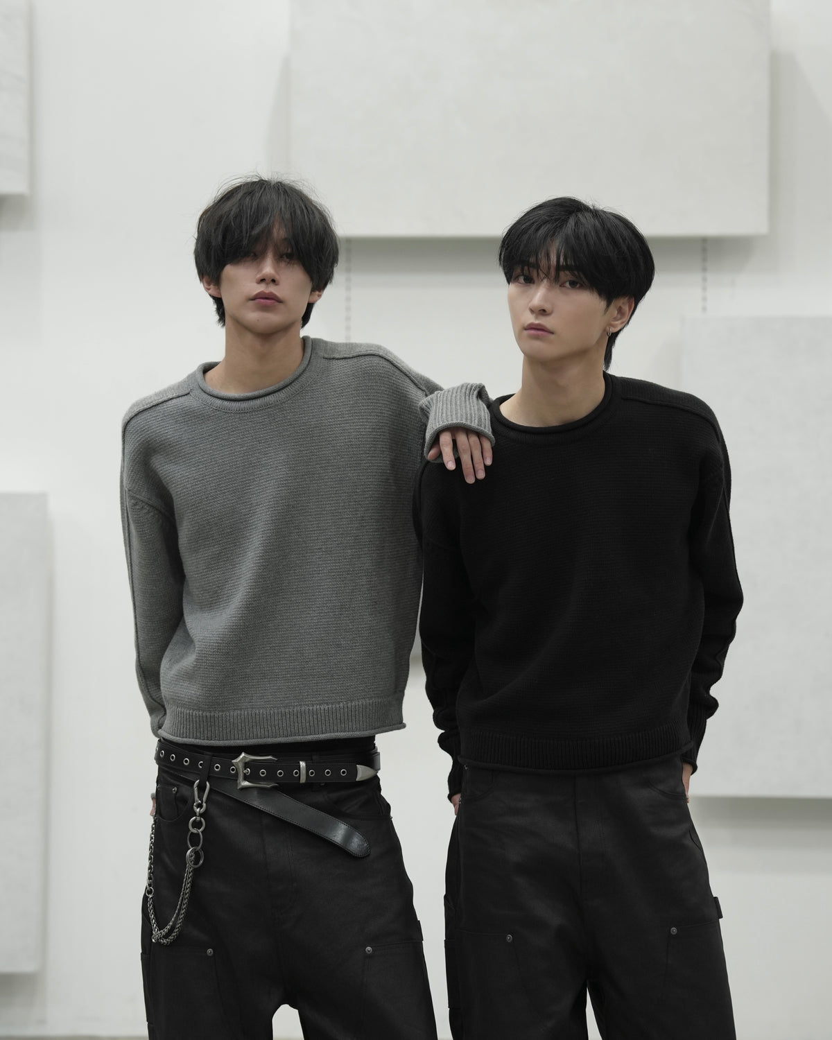 【CHIKASHITSU PLUS HIGH】Contour roll knit sweater (2color)